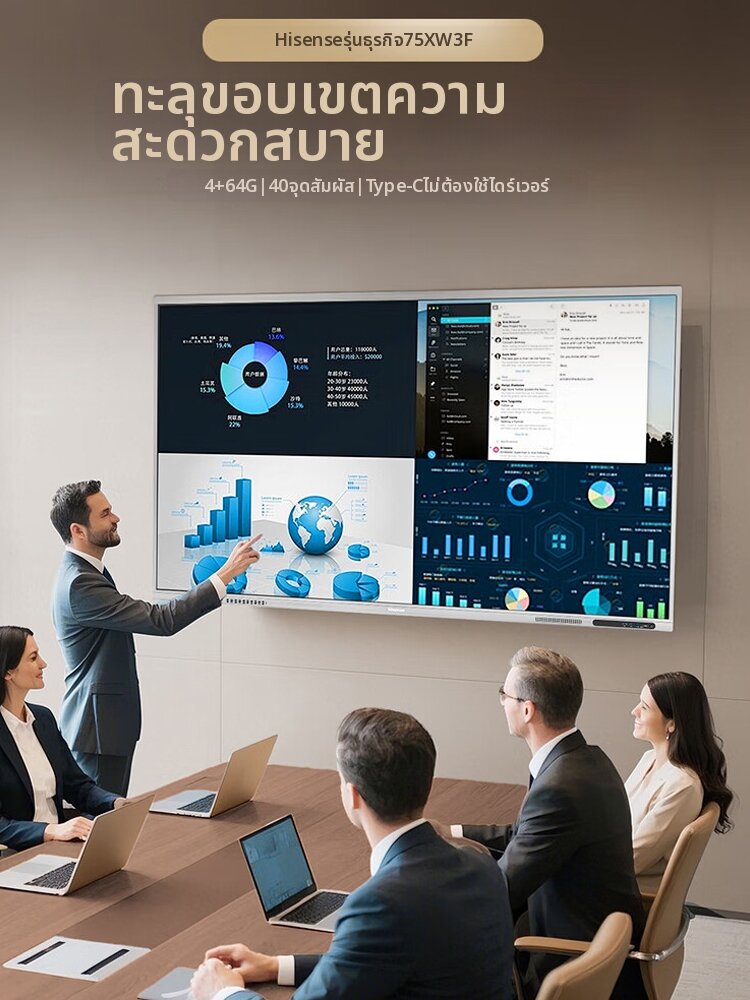 Hisense | Interactive 4K Touchscreen Large Electronic Whiteboard 86 Inch ราคา 64,944 บาท*ส่งฟรี