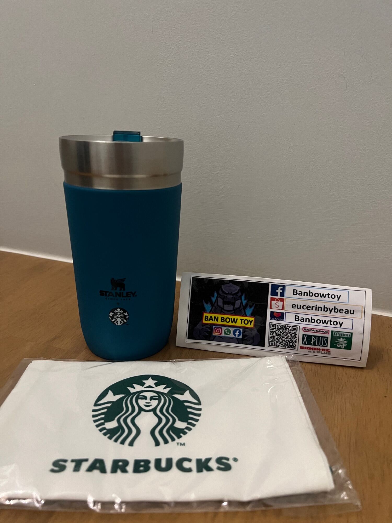 Starbucks STANLEY Stainless Tumbler 16 oz.Ash Blue Go Cup Iceland Hot&Cold