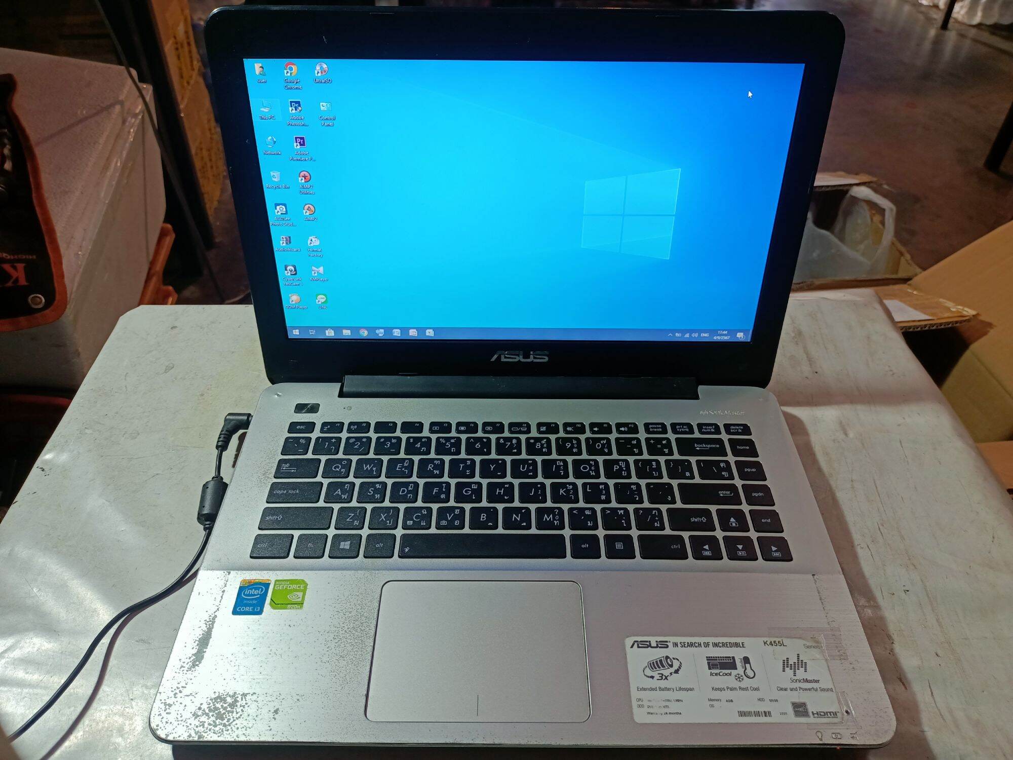 Asus K455L โน้ตบุ้คมือสอง Corei3 Gen4 Ram4 HD 500 จอดี คีย์บอร์ดดี พร้อมใช้งาน ราคา 2,490 บาท*ส่งฟรี
