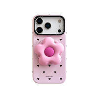eyekey | เคสโทรศัพท์สไตล์ INS ลายดอกไม้สีชมพูพร้อมที่วางแม่เหล็ก