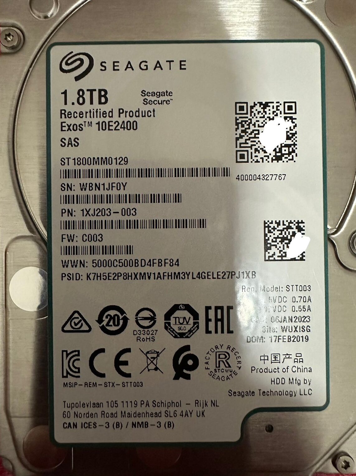Seagate | New 7200 RPM 64MB Cache Desktop Hard Drive 1TB ราคา 1,944 บาท*ส่งฟรี