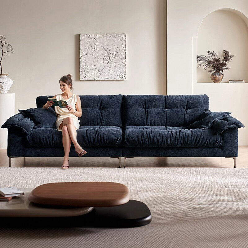 YIWO | Cloud-like Comfort Straight-line Washable Chenille Cotton Blend Sofa