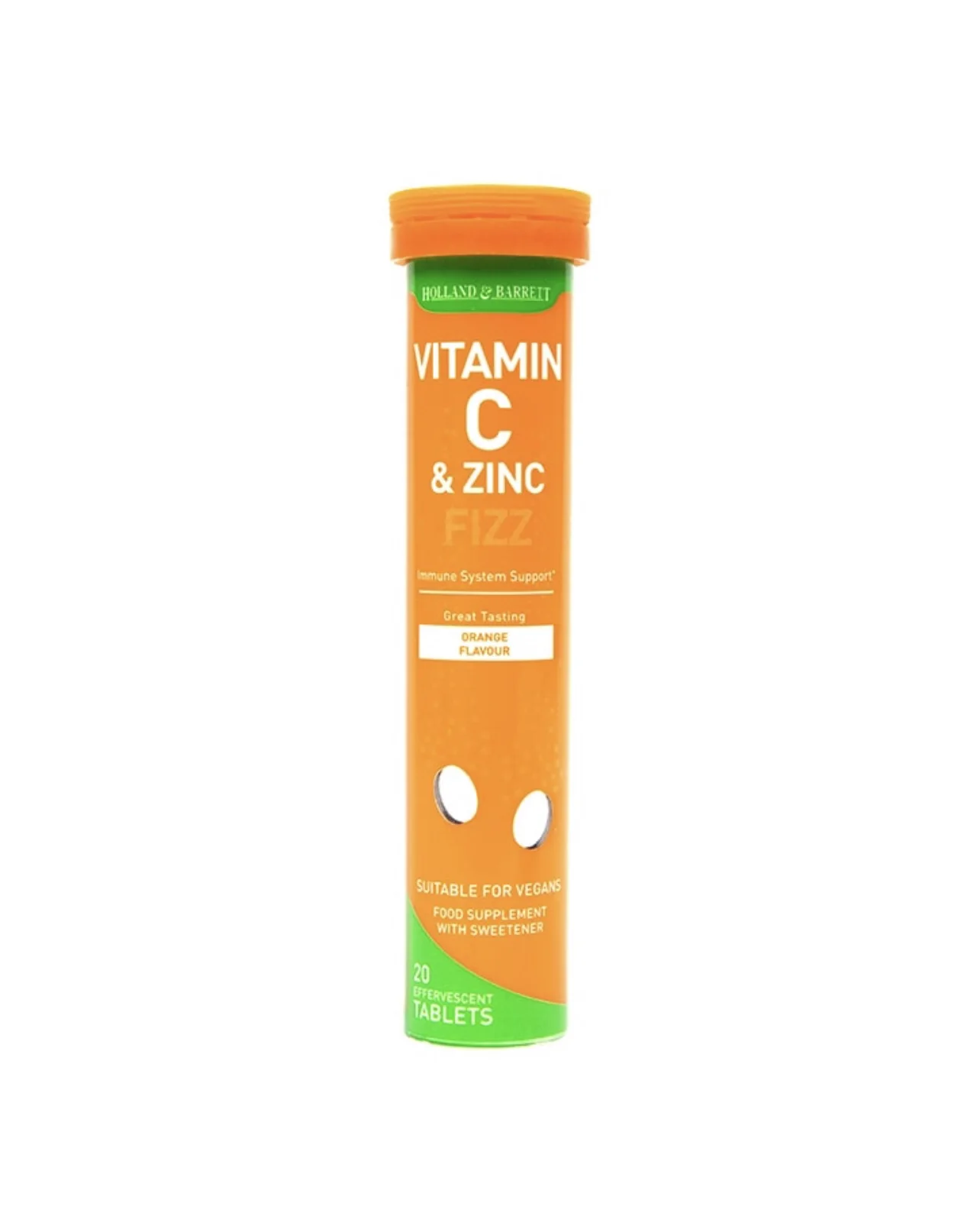 ส่งฟรี ‼️วิตามินเม็ดฟู่ จากอังกฤษHolland & Barrett Vitamin C & Zinc Orange Effervescent 20 Tablets