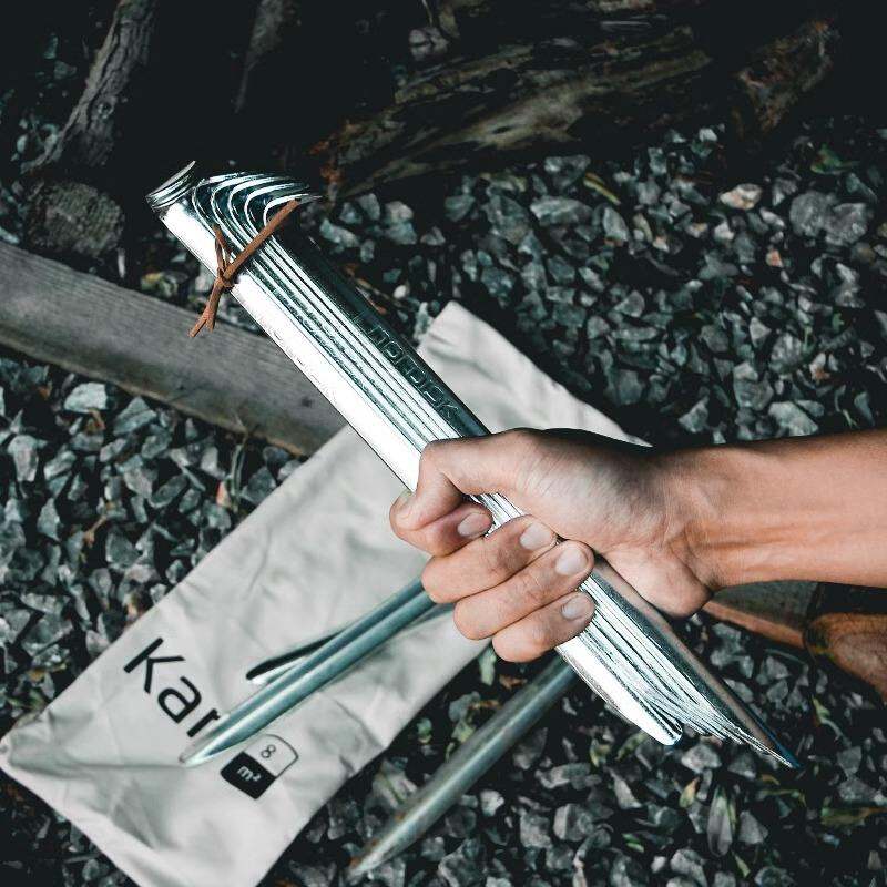White Bear Large Silver Nail V-Shape Extended Ground Nail Camping Tent Windproof Fixed 30cm Camp Nail Outdoor Camping Gear