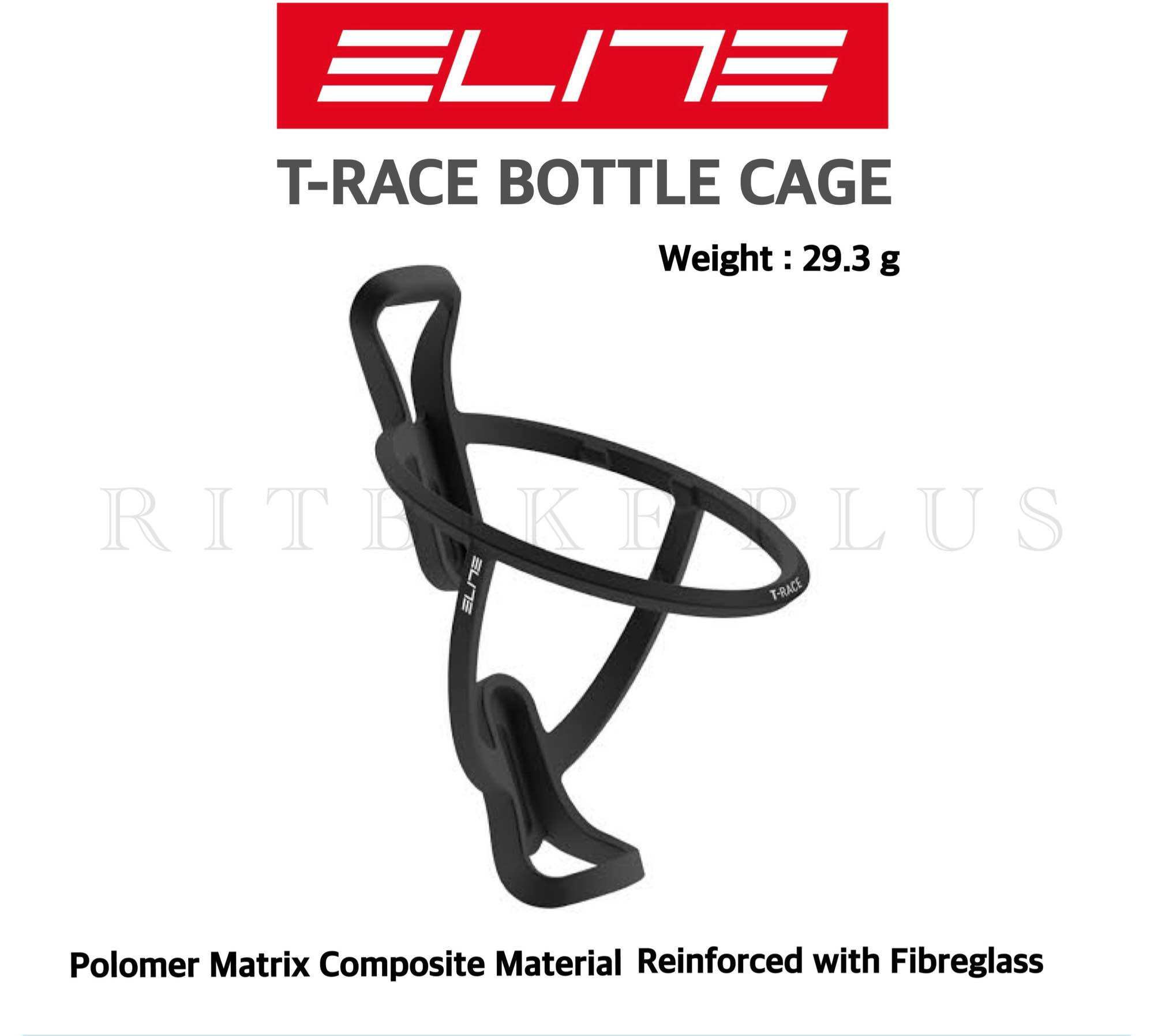 ของแท้บริษัท) ขากระติกน้ำ Elite T-Race Bottle Cage (ฺBlack Solf Touch)  ทรงสวย ใส่ง่าย กระชับ