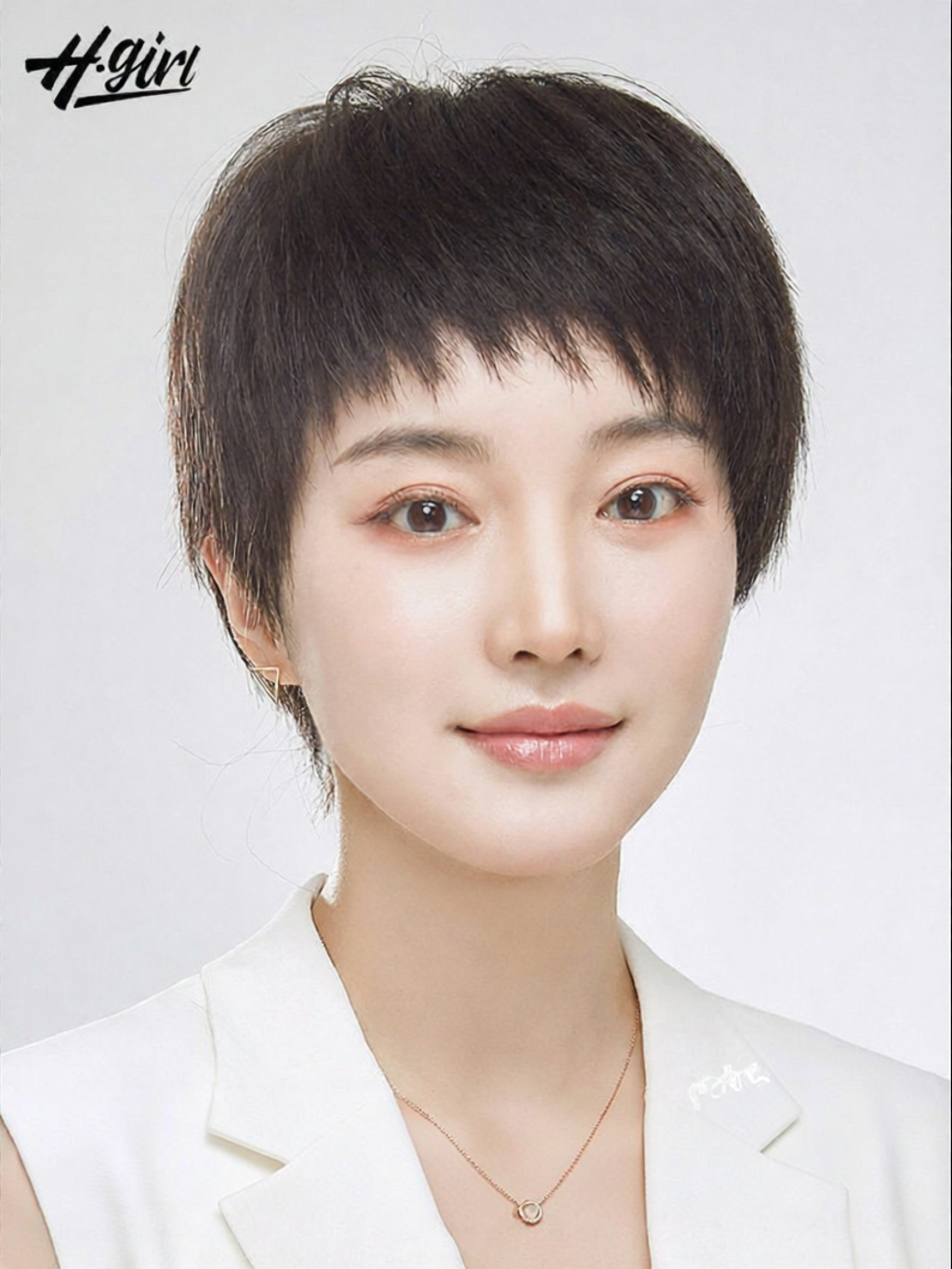 H.GIRL | Short Human Hair Full Wigs for Elderly Women ราคา 7,602 บาท*ส่งฟรี