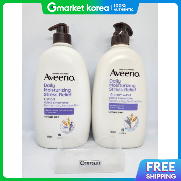 Aveeno | Aveeno Daily Moisturizing Body Lotion 1L + Body Wash 1L Lavender Scent All-In-One ราคา 2,513 บาท*ส่งฟรี