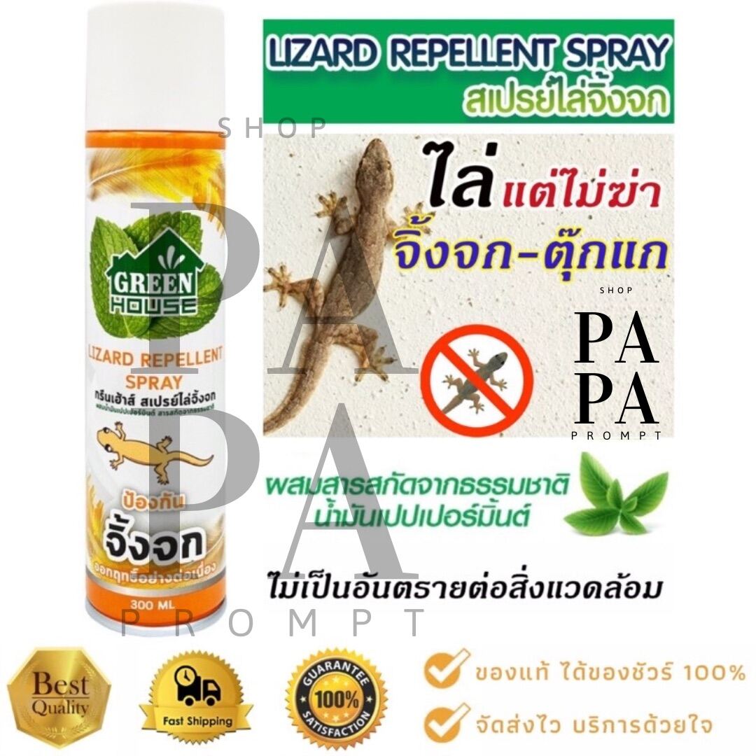 สเปรย์ไล่จิ้งจก กรีนเฮ้าส์ 300 มล. GREEN HOUSE LIZARD REPELLENT SPRAY