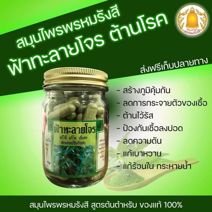 ฟ้าทะลายโจร 100 เม็ด 500 มก. มีเลขที่กำกับยา!!!!