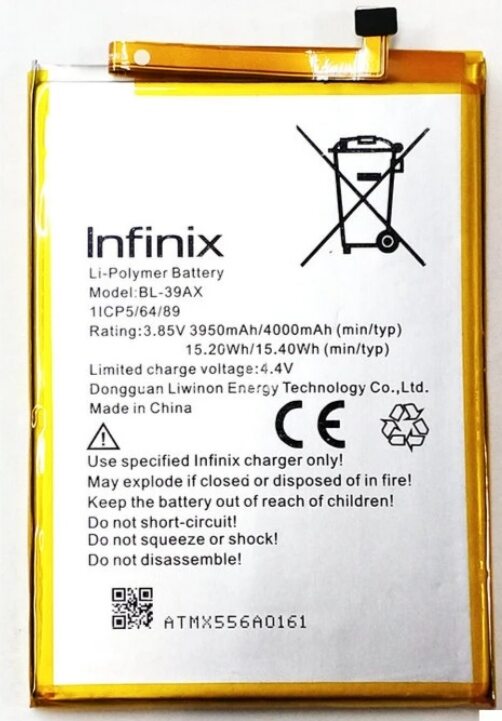 แบตเตอรี่ infinix Hot 4/Hot 4 Pro /X556/X557 /BL 39AX มีบริการเก็บเงิน ...