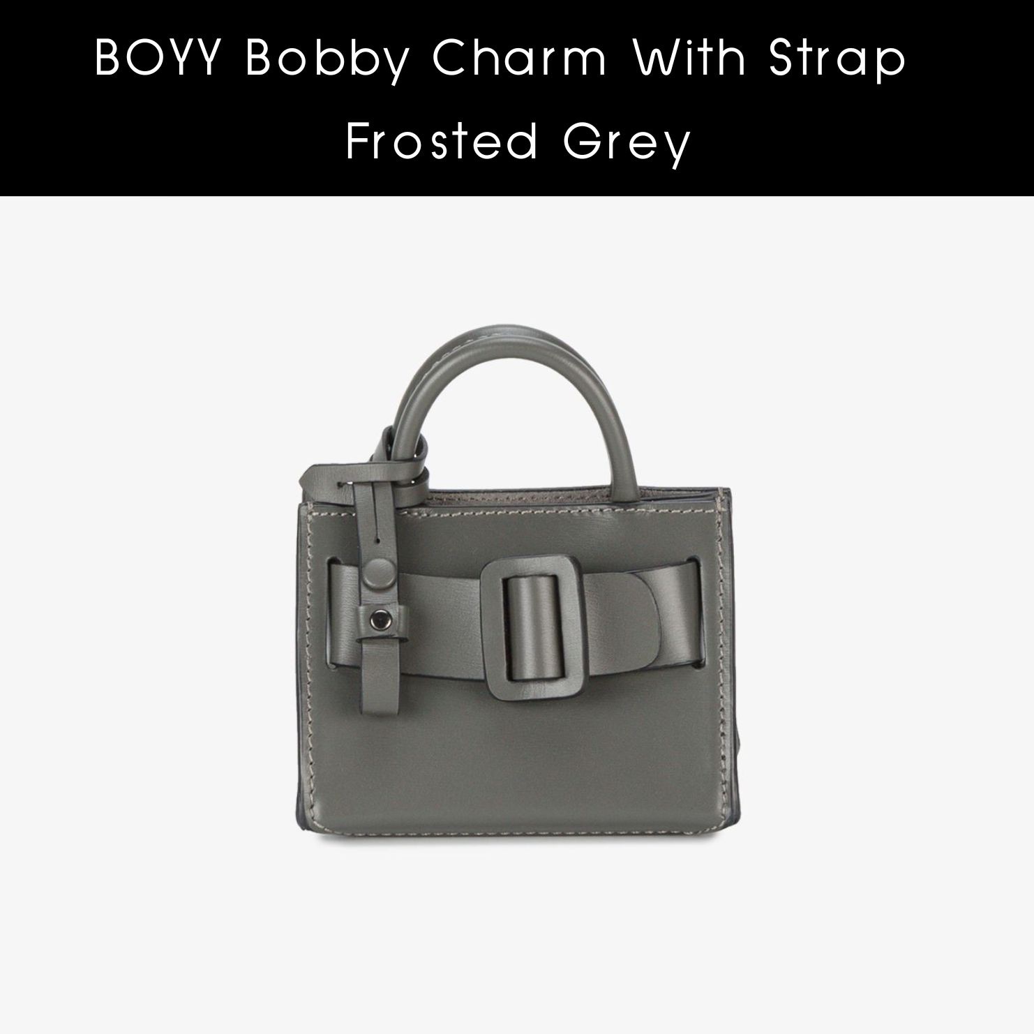 Boyy Bobby Charm with Strap Bag in Meringue