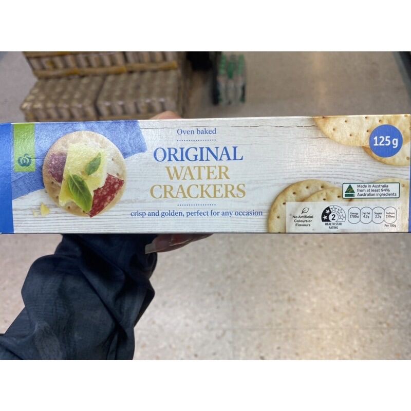 ขนมปังกรอบ รสดั้งเดิม ตรา วูลเวิร์ธ 125 g. Original Water Crackers