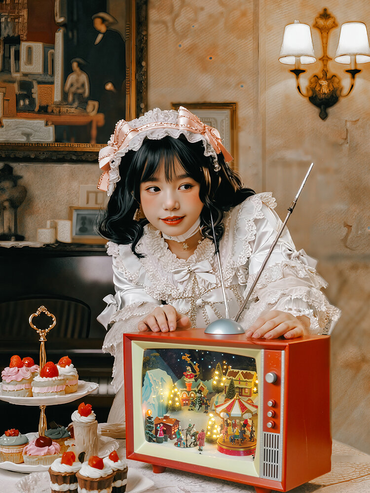 โมเดลฟิกเกอร์ อาร์ตทอย กล่องสุ่มของสะสม ของเล่นและโมเดลสะสม QIAOPIGU | Elegant Retro Musical Box Gift