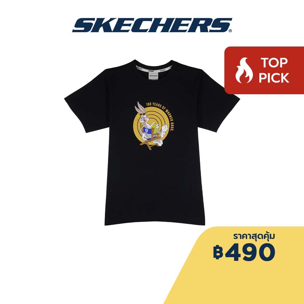 (Lazada Exclusive) Skechers สเก็ตเชอร์ส เสื้อยืดแขนสั้นเด็กผู้ชาย Boy Short Sleeve Tee Apparel - SL323B330-02L2 ราคา 490 บาท*ส่งฟรี