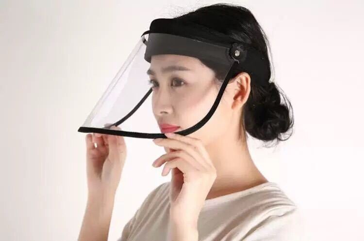 หมวกกันละอองนำ้โดนหน้า face shield