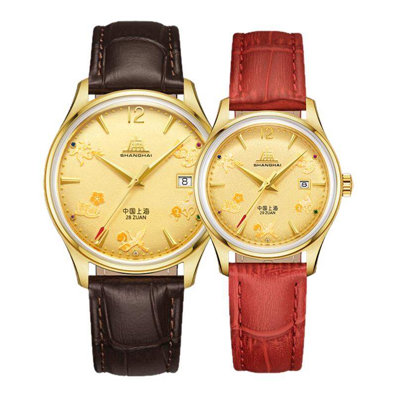 Shanghai | 18K Gold Anniversary Couple Watch ราคา 56,800 บาท*ส่งฟรี