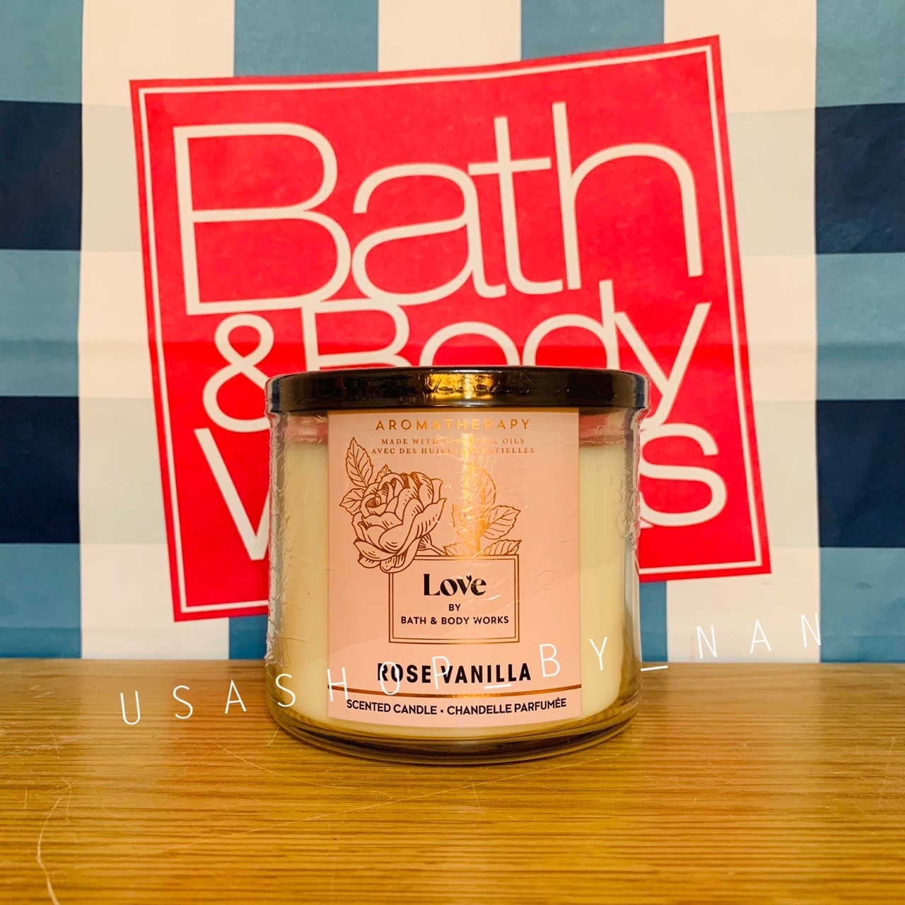 BN Bath & Body Works 3 Wick Candle  Vanilla & Patchouli