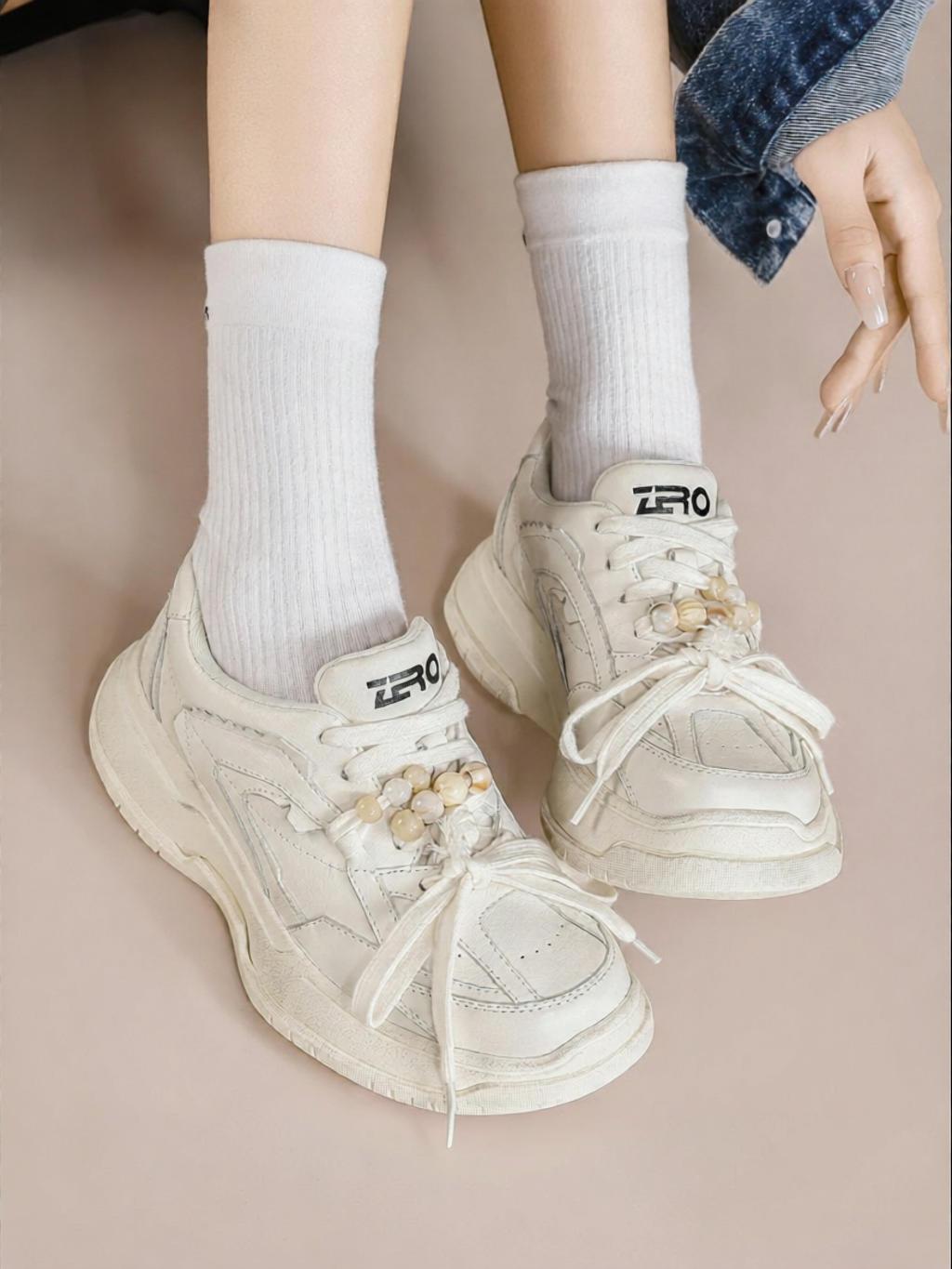 Zero | Fashion Slim Sheepskin Sports Casual Shoes ราคา 8,317 บาท*ส่งฟรี