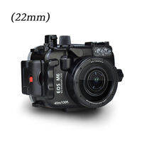 SeaFrogs Underwater Camera Housing For Canon EOS M6 （22mm / 18-55mm ）Waterproof 40m/130ft Camera Hard Case