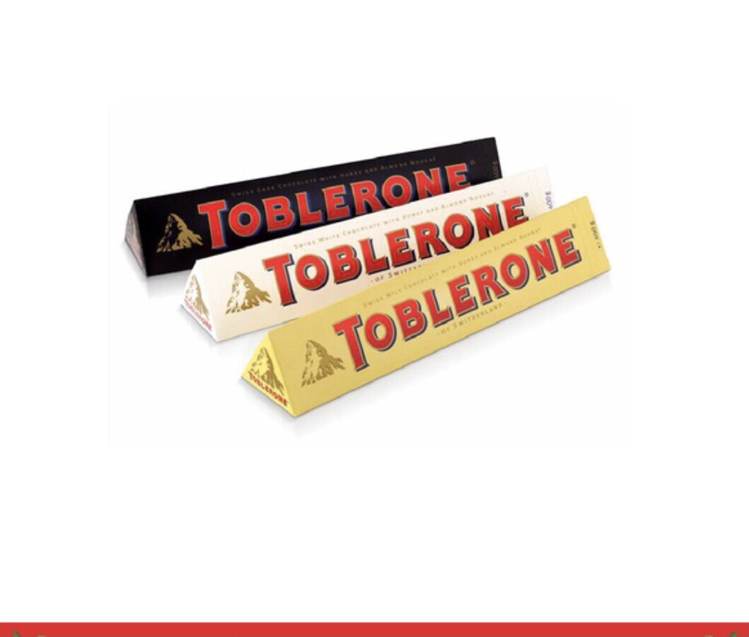 Toblerone ช๊อคโกแลตทอบเบอโรนแท่ง ขนาด100g มี3รส นม,ดาร์ก,ช็อค 🔥ส่งเร็ว🔥