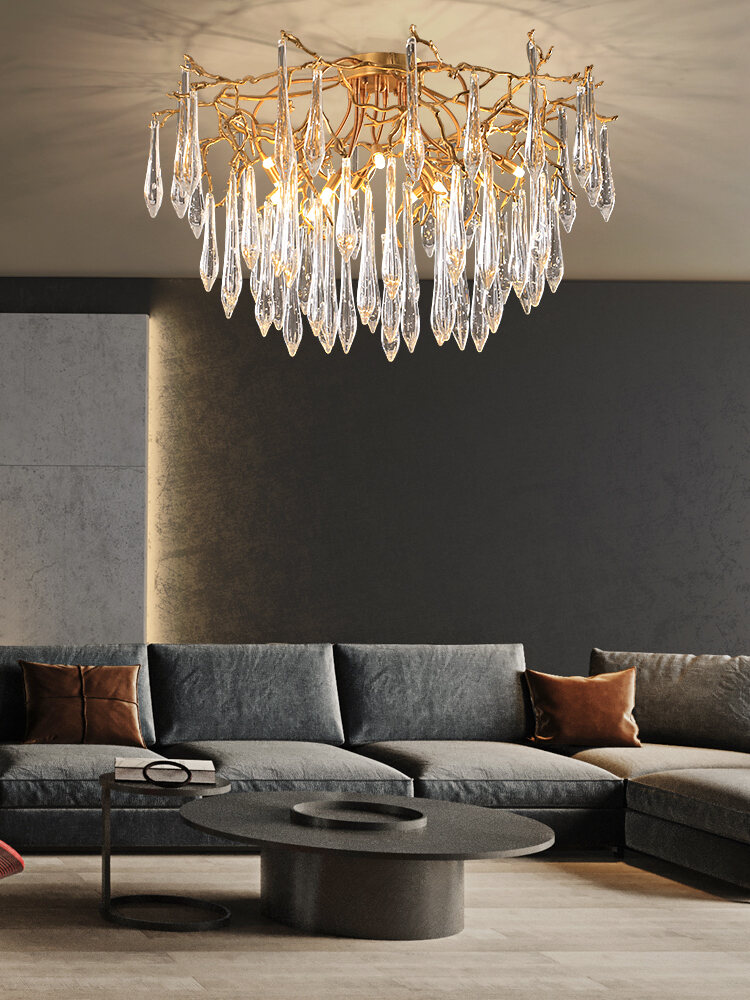 [MUYING | High-quality Copper Postmodern Luxury Branch Glass Ceiling Light,MUYING | High-quality Copper Postmodern Luxury Branch Glass Ceiling Light,] ราคา 31,791 บาท*ส่งฟรี