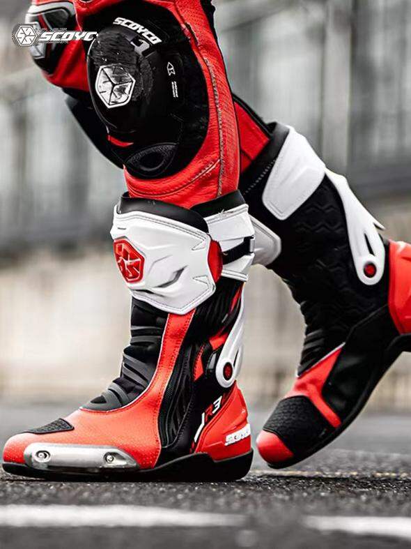 Scoyco | Motorcycle Racing Shoes Slip-Resistant Protective Fall-Protection Men ราคา 8,605 บาท*ส่งฟรี
