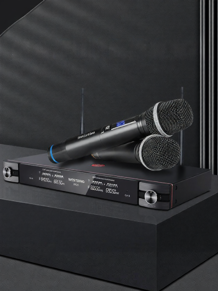 ไมโครโฟนบันทึกเสียง Microphone WESTDING ไร้สายระดับมืออาชีพตัดเสียงรบกวนแบบตอบรับตอบรับ